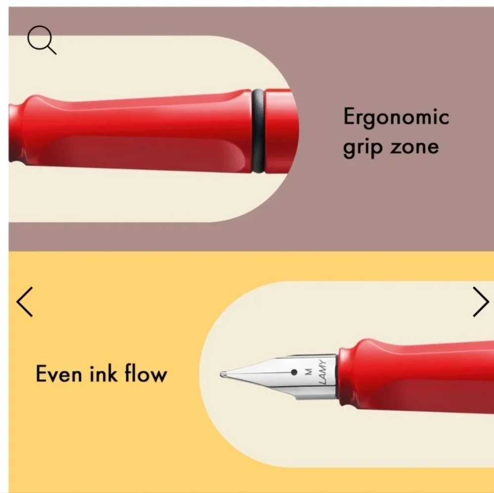 ❤️BUY 10 GET 5 FREE LAMY safari Fountain Pen red, Color red, Retail 37.00 USD